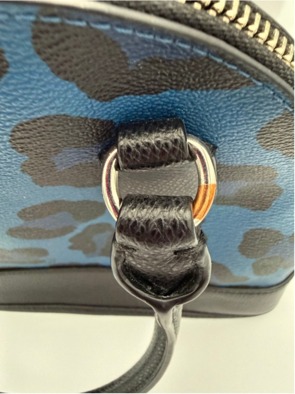 Women's Coach Blue Black Leopard Print Mini Satchel - Picture 10 of 12